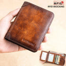 CARTEIRA EM COURO GENUINO RFID CONTRA ROUBO DE APROXIMAÇÃO