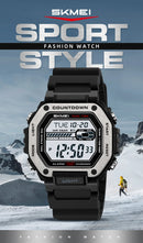 Relógio Digital SKMEI Esportivo Militar à Prova d'Água com Alarme e Cronômetro