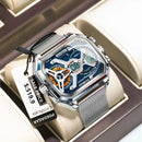 Relógio POEDAGAR E106 Quartz Digital Masculino 45mm Aço Inoxidável Vidro de SAFIRA