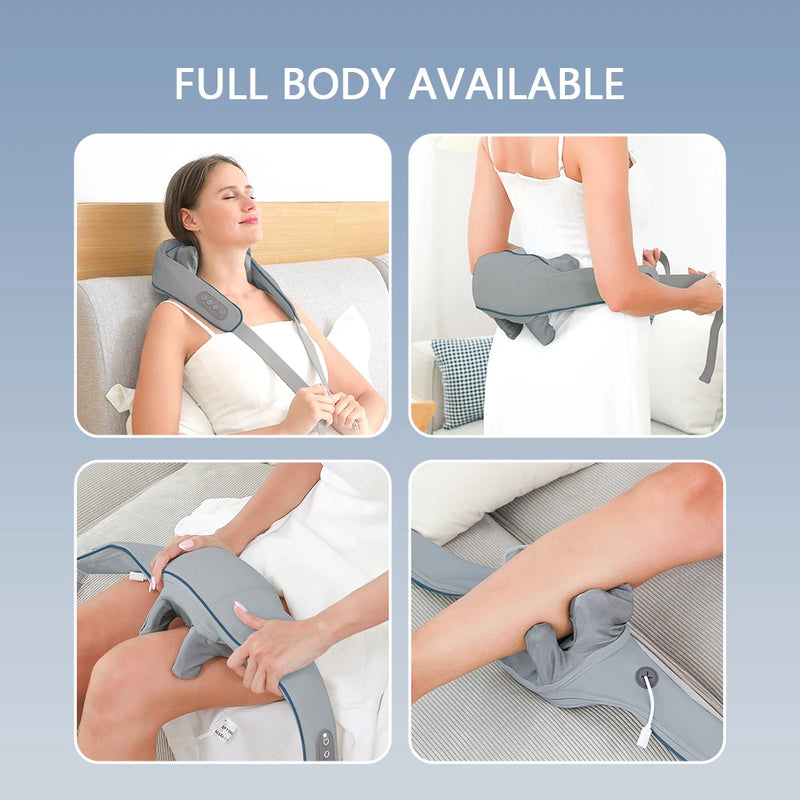 Massageador Elétrico Muscular – Para Pescoço, Costas e Corpo, Alívio de Tensões e Relaxamento Completo