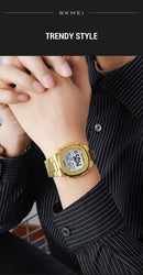 Relógio Esportivo Masculino SKMEI Digital Multifuncional à Prova d’Água com Alarme e Cronômetro