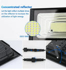 Refletor Solar LED 30W a 500W com Controle Remoto | Iluminação Externa IP67 à Prova d'Água