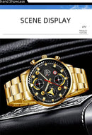 Conjunto Masculino DEYROS 3 em 1 – Relógio de Pulso com Pulseira e Colar