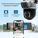 Câmera de Segurança Wi-Fi Icsee 4K 3+3MP – Externa, Alta Resolução, Monitoramento Remoto e Instalação Fácil
