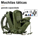 Mochila Tática Multicamadas,Grande Capacidade para Esportes Ao Ar Livre,Impermeável, Acampamento, Caminhada, Trekking,50L