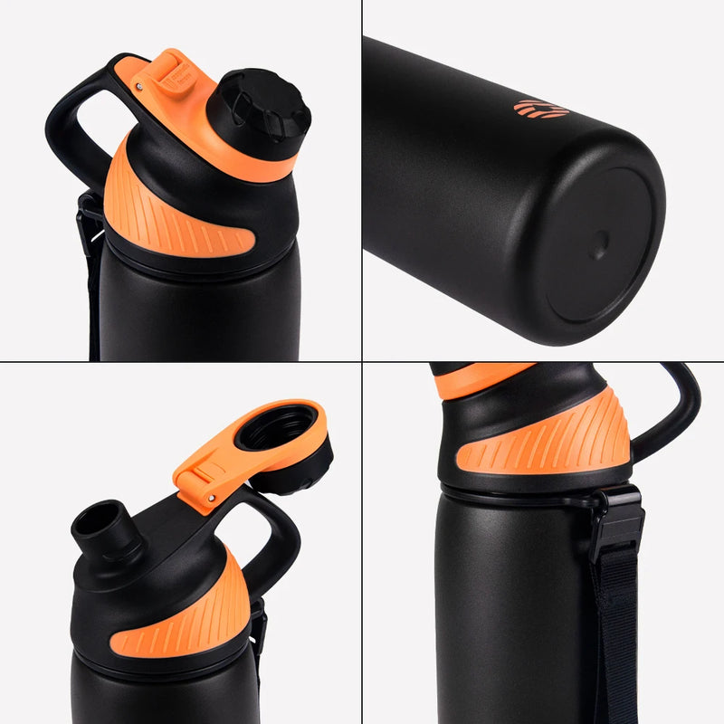 Garrafa Térmica FEIJIAN 1000ml – Aço Inoxidável com Tampa Magnética, Esportiva, Isolamento a Vácuo Frio e Quente