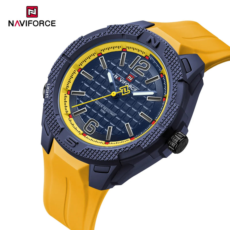 Relógio Masculino NAVIFORCE Esportivo 5ATM à Prova D’Água Cronógrafo Pulseira TPU