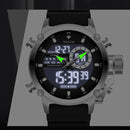 Relógio WWOOR 8882 Quartz DIGITAL em Aço inoxidável com Vidro de SAFIRA Masculino