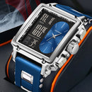 RELÓGIO LIGE FOXBOX QUADRADO DIGITAL E QUARTZ