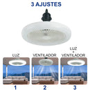 Ventilador e Luminária Inteligente 2 em 1 Luz de LED - CONTROLE REMOTO