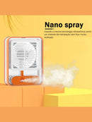 Mini Ventilador Portátil e Umidificador com Iluminação Sem Fio