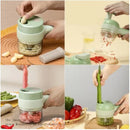 Triturador Cortador Elétrico Multifuncional Para Vegetais E Carnes Alho Aço Inoxidável Elétrico De Legumes 4 Em 1 Sem Fio