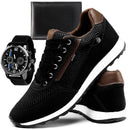 Kit 3pçs Tênis Sapatênis + Carteira +  Relógio BRINDE