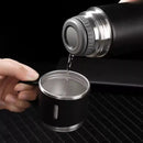 Kit Garrafa térmica LUXO Aço Inoxidável Vacuum + 3 Xícaras Térmicas em Aço 500 ml