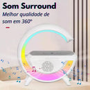 Luminária G Luz RGB Multifuncional 6 em 1 Luzes ajustáveis Caixa de Som , Recarregador sem fio de celular