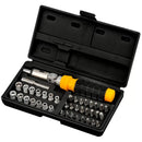 JOGO DE SOQUETE E BITS 1/4 C/ 41PCS TITANIUM