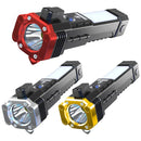 SUPER Lanterna Tática INDESTRUTÍVEL 4 em 1 Martelo Magnético,Carregador Celular,Imã e Cortador