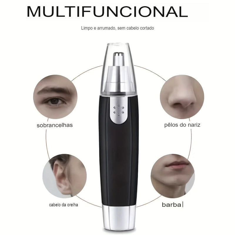 Máquina De Aparar Pelos Nariz Ouvido Kemei Km-6512 Original