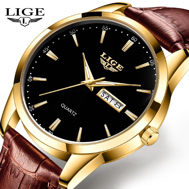 LIGE 8970 Relógio Masculino Quartz