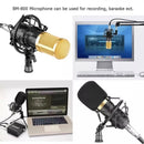 KIT PROFISSIONAL MICROFONE CONDENSADOR BM-800 + ACESSÓRIOS