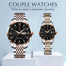 Conjunto LOVE Poedagar Leve 2 Relógios Originais Feminino e Masculino