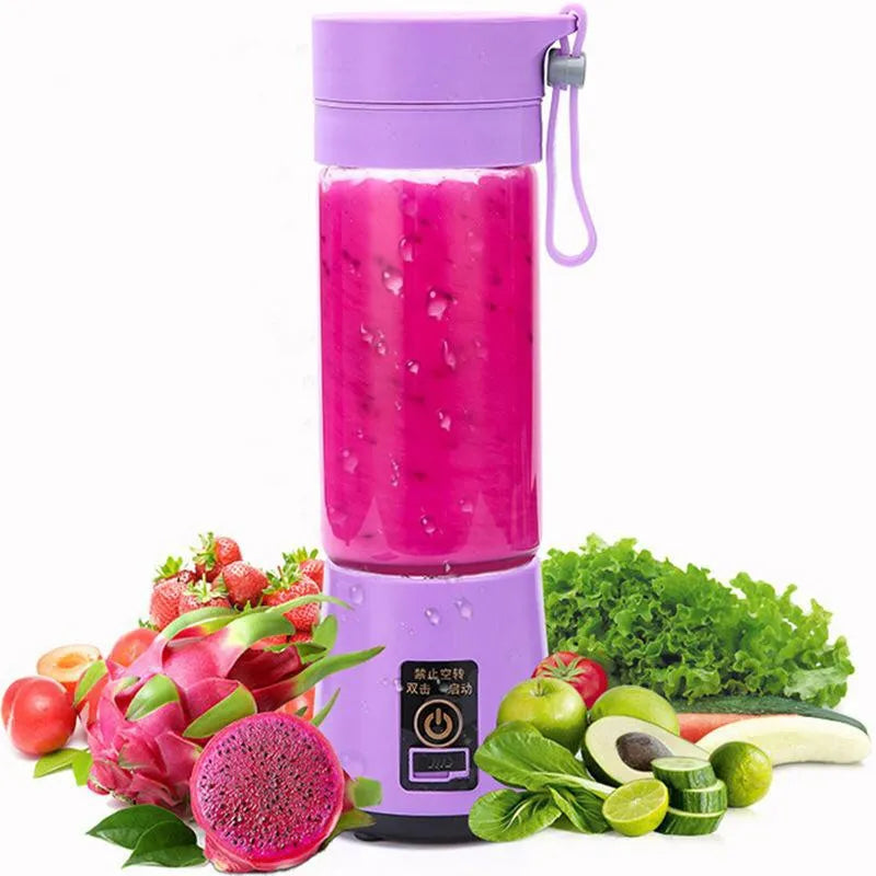 Mini Liquidificador Portátil Shake Take Juice Cup 6 Lâminas Recarregável