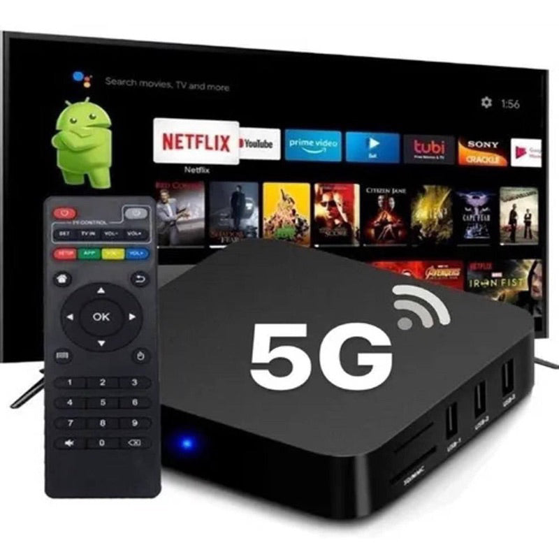 TV BOX MXQ PRO 4K 512GB Conversor Transforme Sua TV Em Smart Assista Filmes E Séries