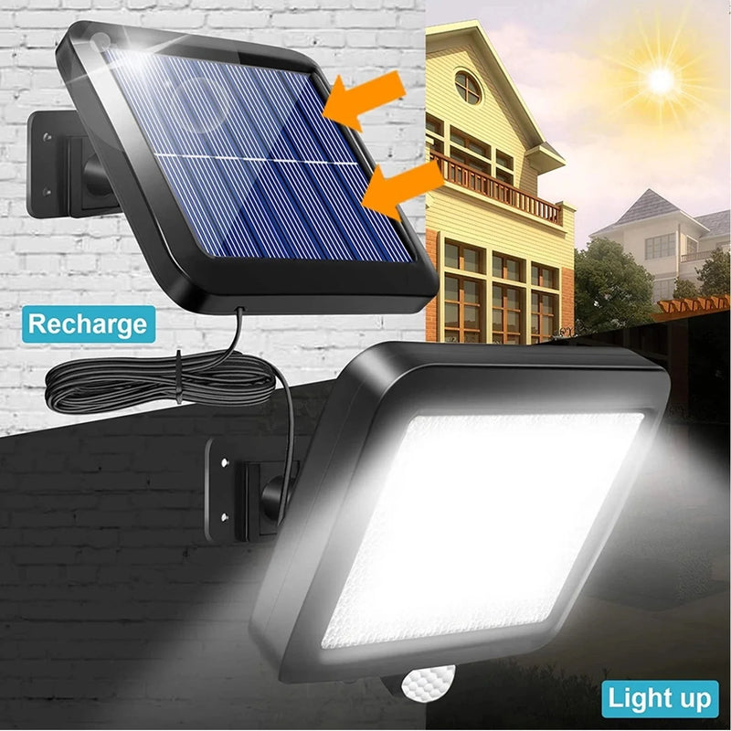 Refletor Externa Solar 56 Led